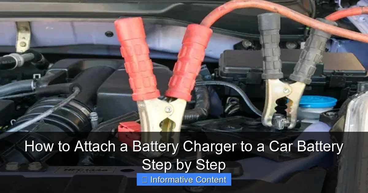 How to Attach a Battery Charger to a Car Battery Step by Step