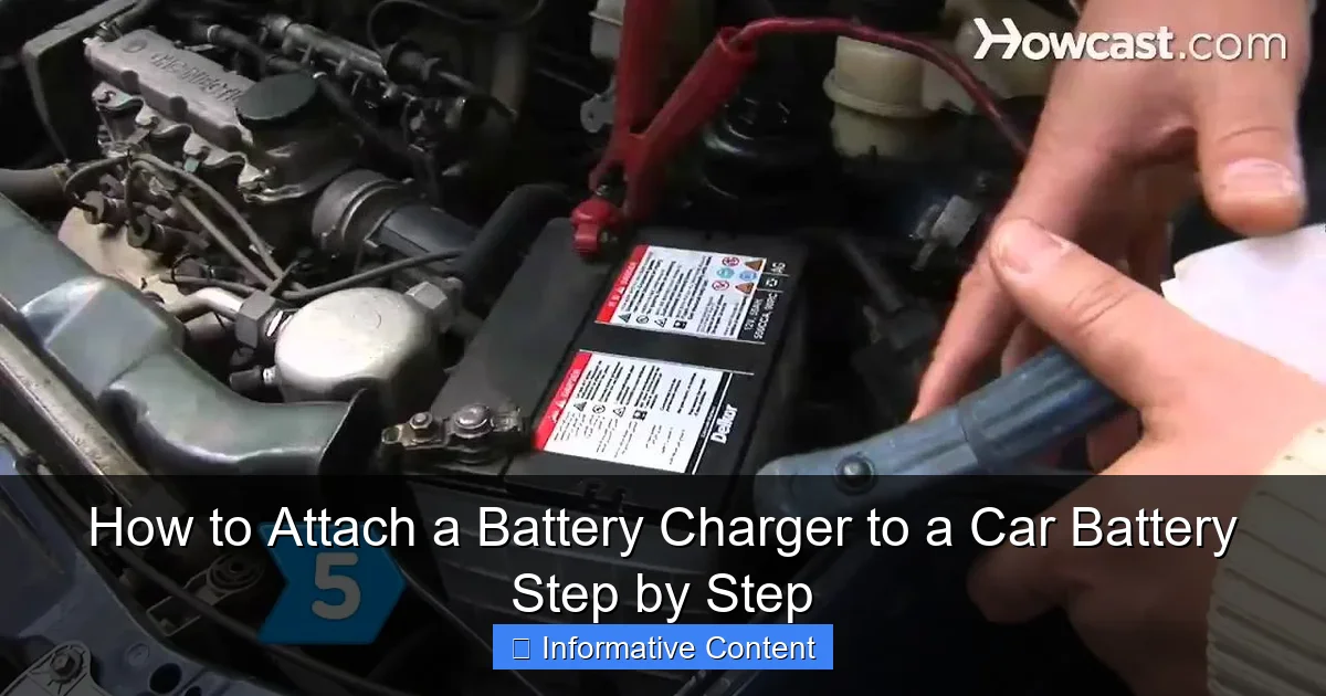 How to Attach a Battery Charger to a Car Battery Step by Step
