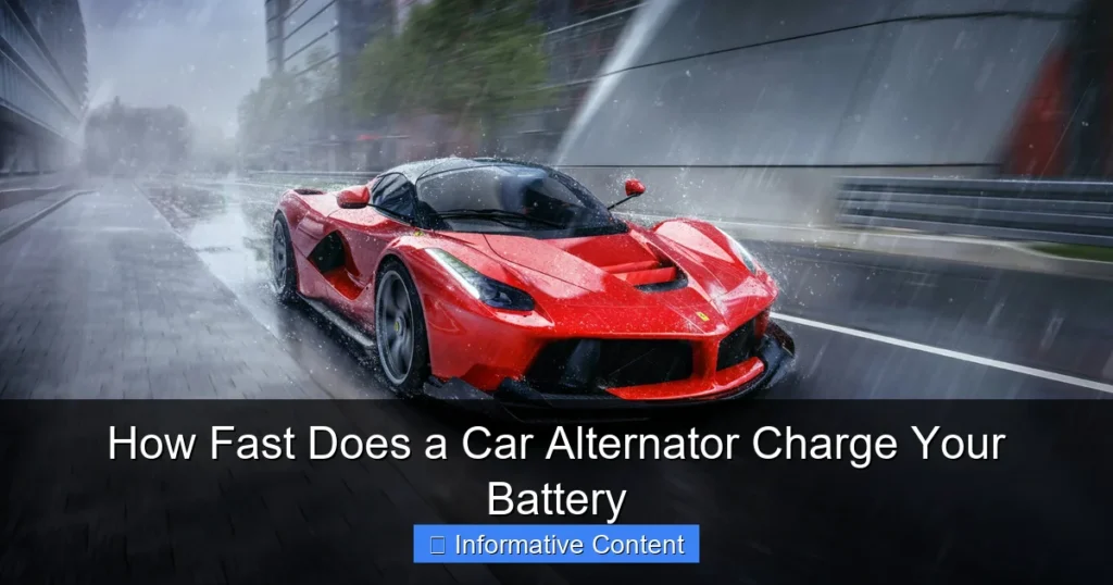 How Fast Does a Car Alternator Charge Your Battery