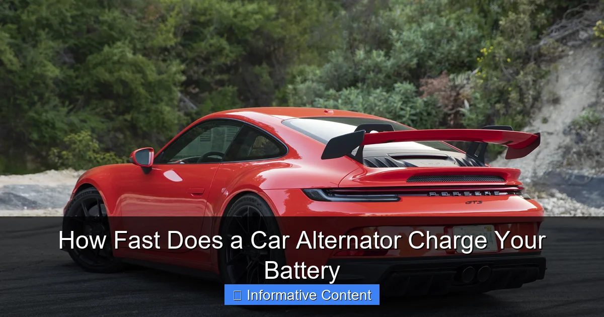 How Fast Does a Car Alternator Charge Your Battery