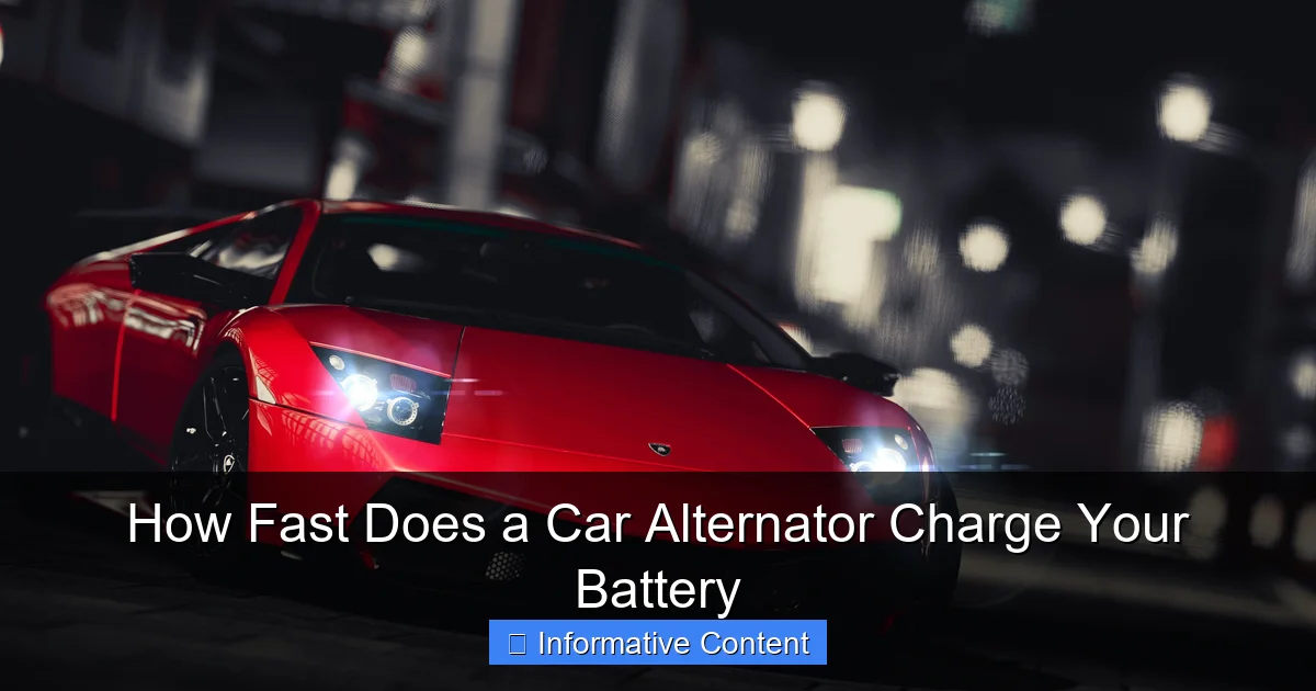 How Fast Does a Car Alternator Charge Your Battery