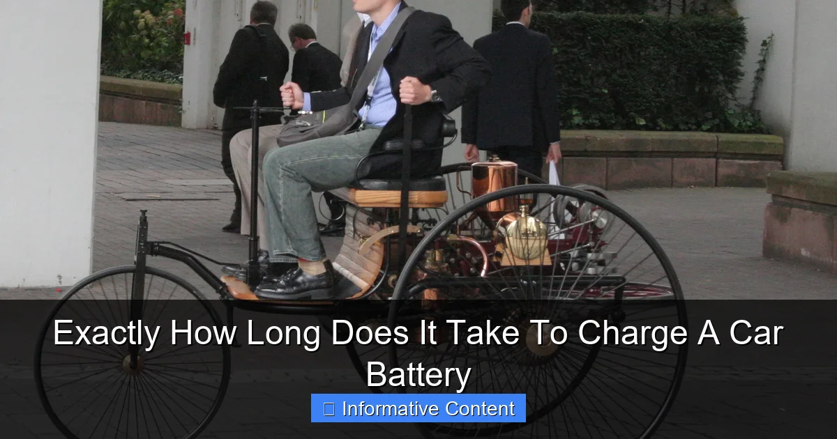 Exactly How Long Does It Take To Charge A Car Battery