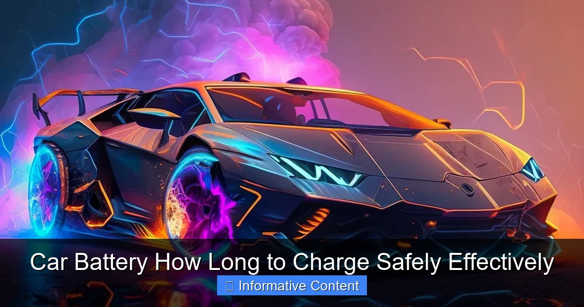 Car Battery How Long to Charge Safely Effectively