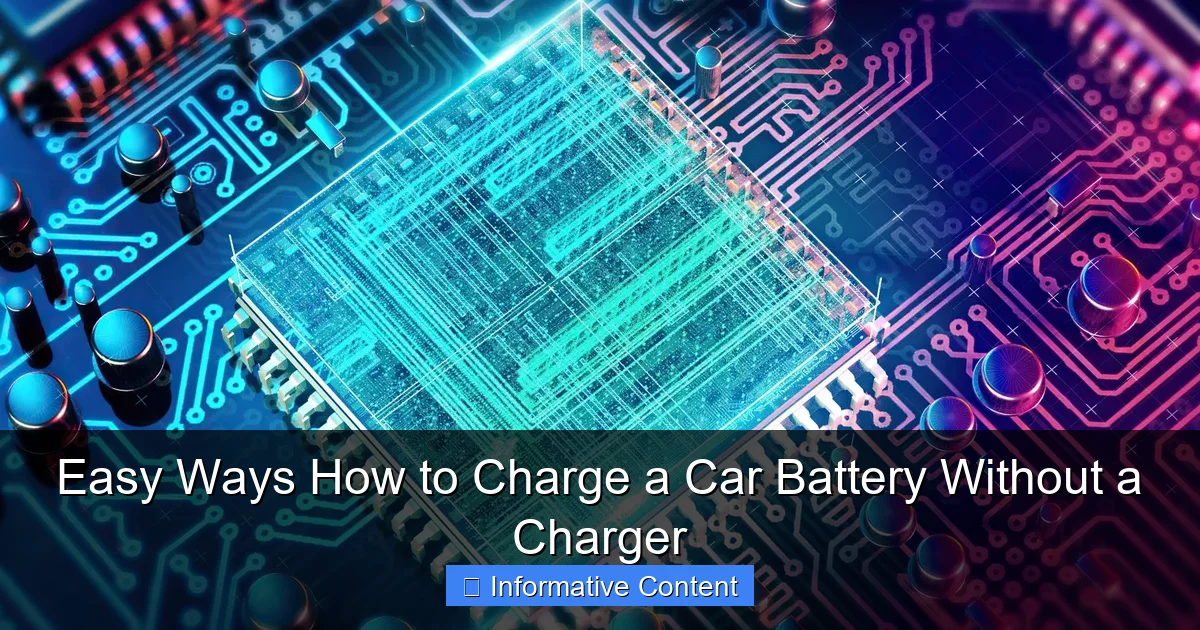 Easy Ways How to Charge a Car Battery Without a Charger