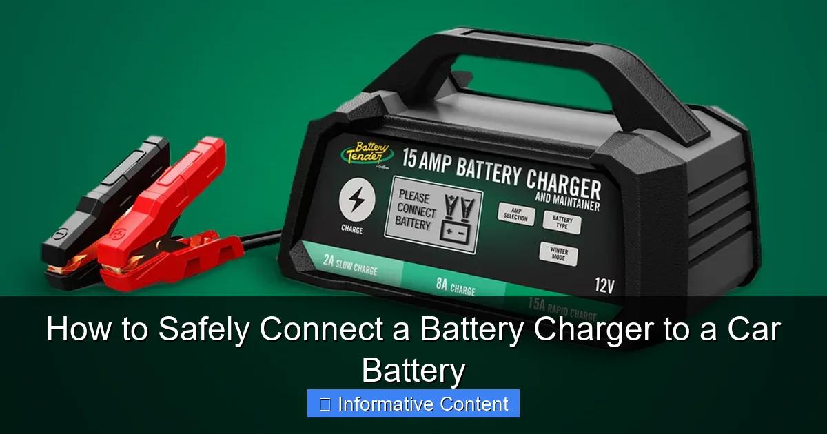 How to Safely Connect a Battery Charger to a Car Battery