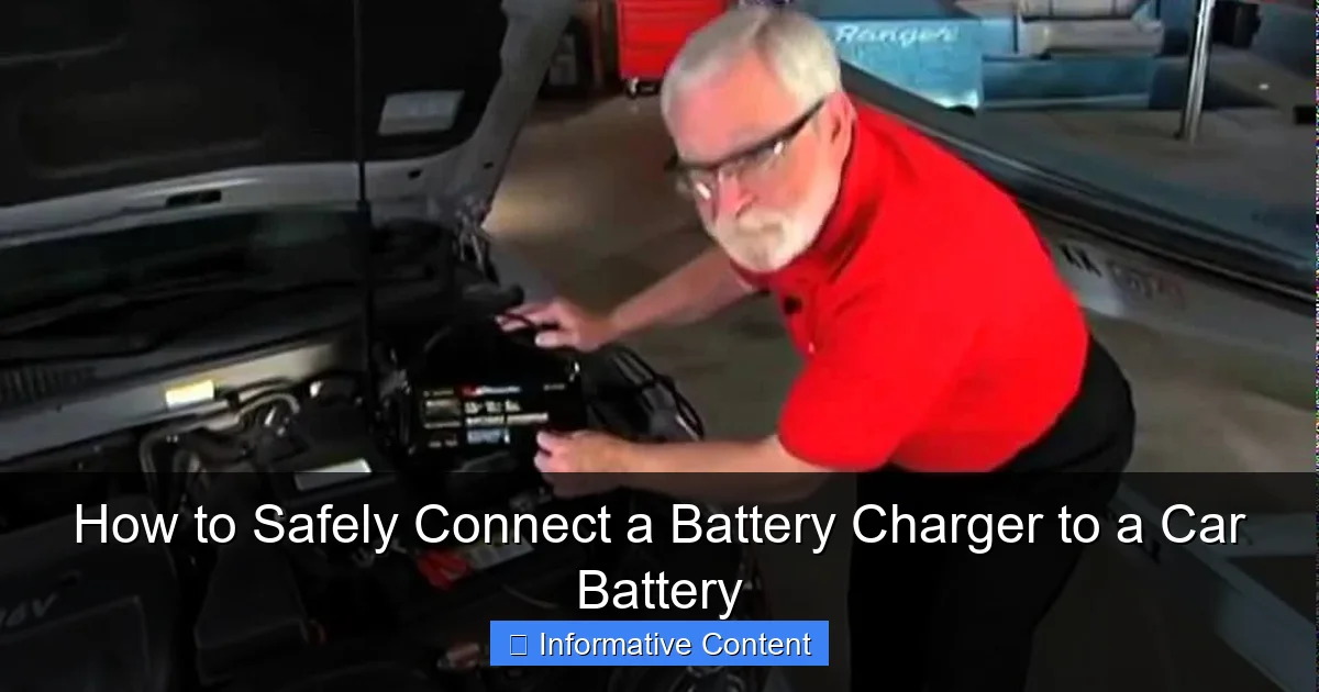 How to Safely Connect a Battery Charger to a Car Battery