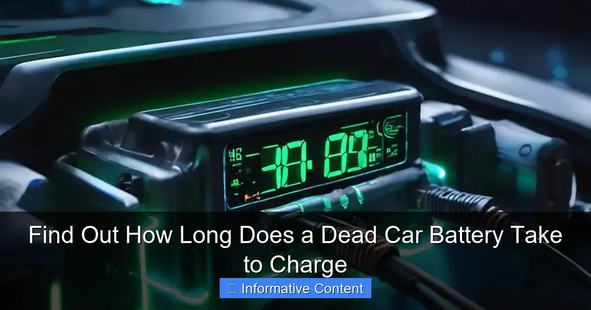 Find Out How Long Does a Dead Car Battery Take to Charge