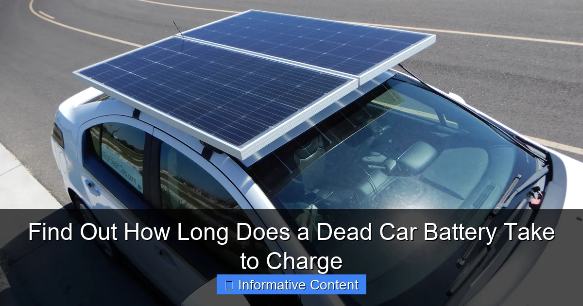 Find Out How Long Does a Dead Car Battery Take to Charge