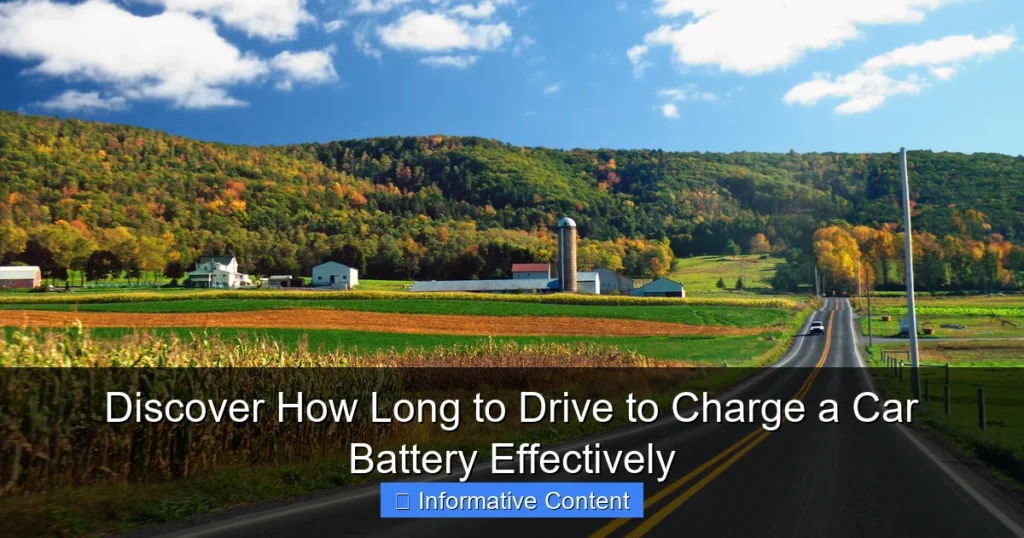 Discover How Long to Drive to Charge a Car Battery Effectively