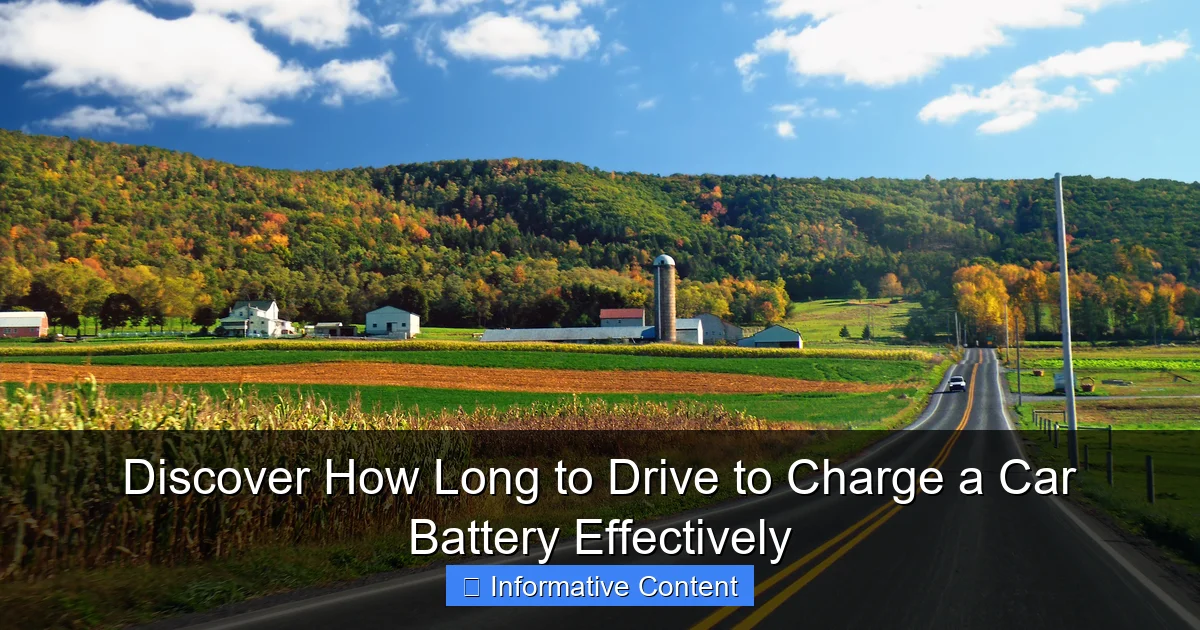 Discover How Long to Drive to Charge a Car Battery Effectively