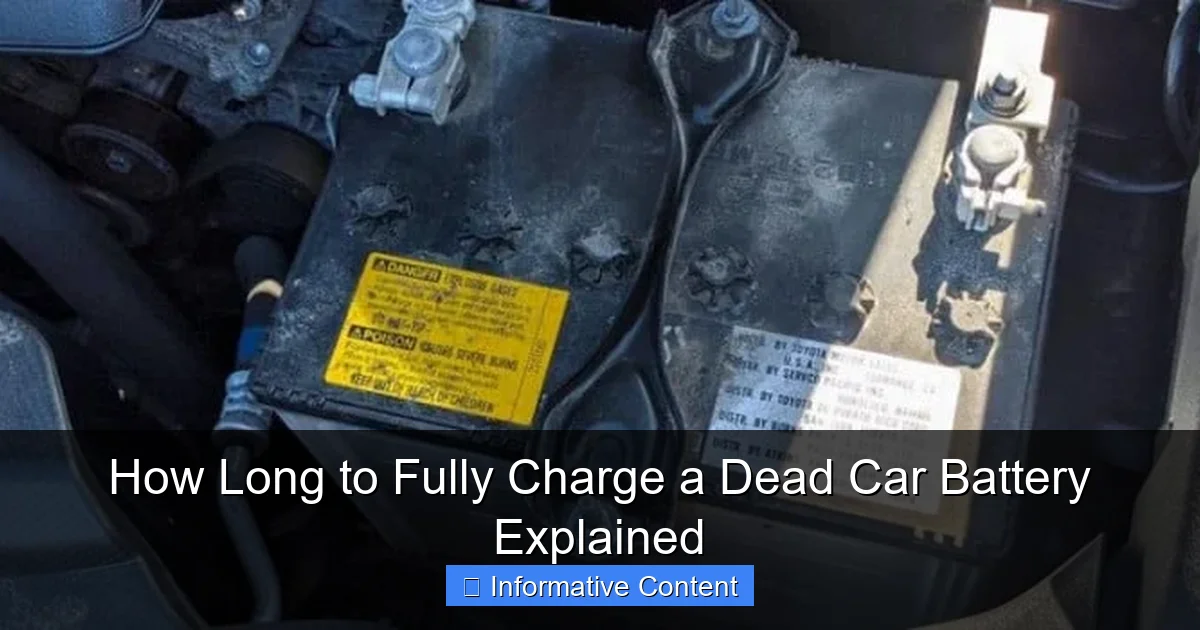 How Long to Fully Charge a Dead Car Battery Explained