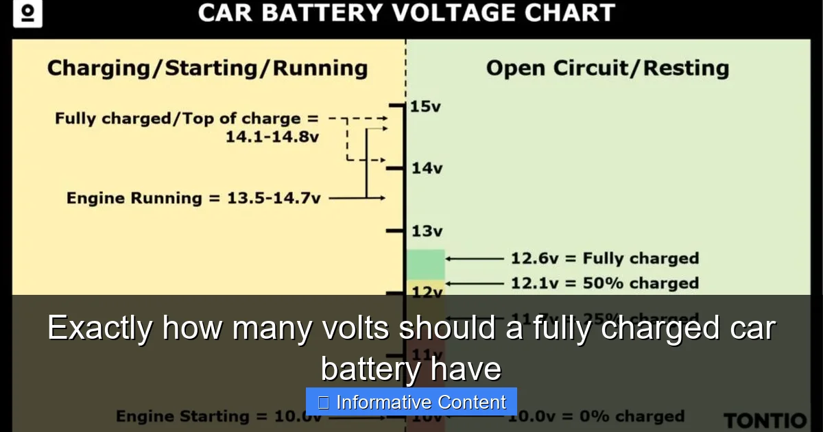 Exactly how many volts should a fully charged car battery have