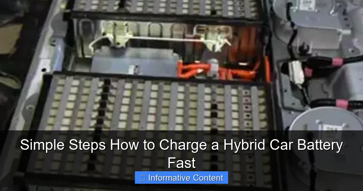 Simple Steps How to Charge a Hybrid Car Battery Fast