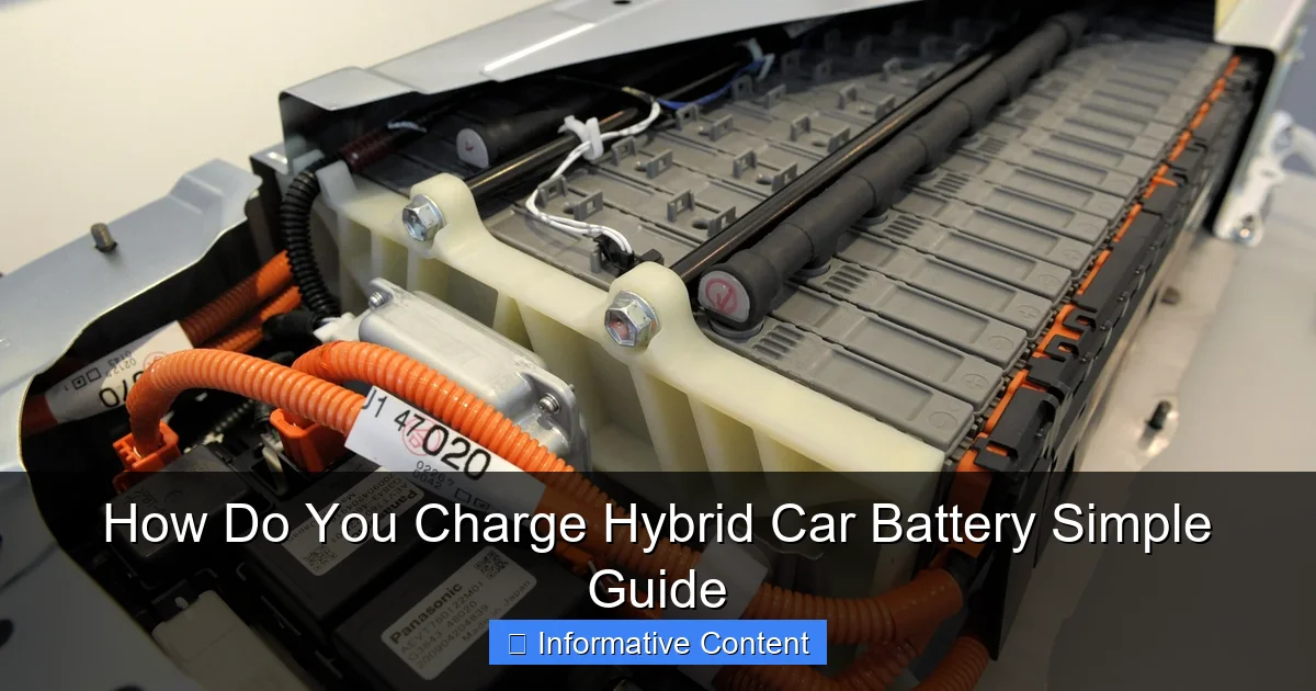 How Do You Charge Hybrid Car Battery Simple Guide