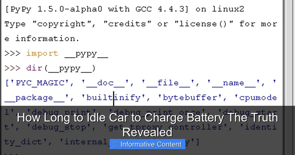 How Long to Idle Car to Charge Battery The Truth Revealed