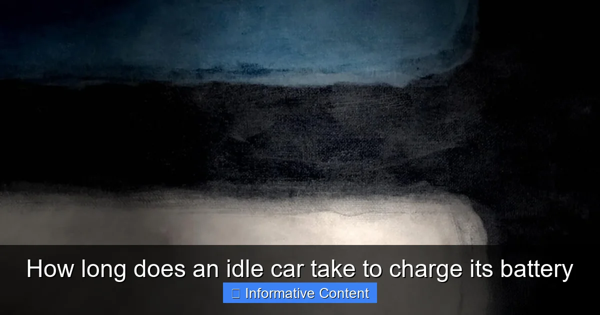 How long does an idle car take to charge its battery