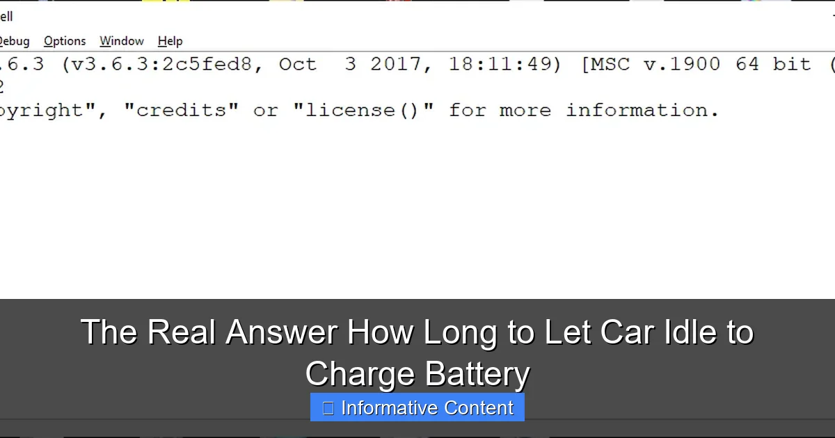 The Real Answer How Long to Let Car Idle to Charge Battery