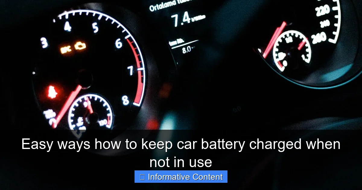 Easy ways how to keep car battery charged when not in use
