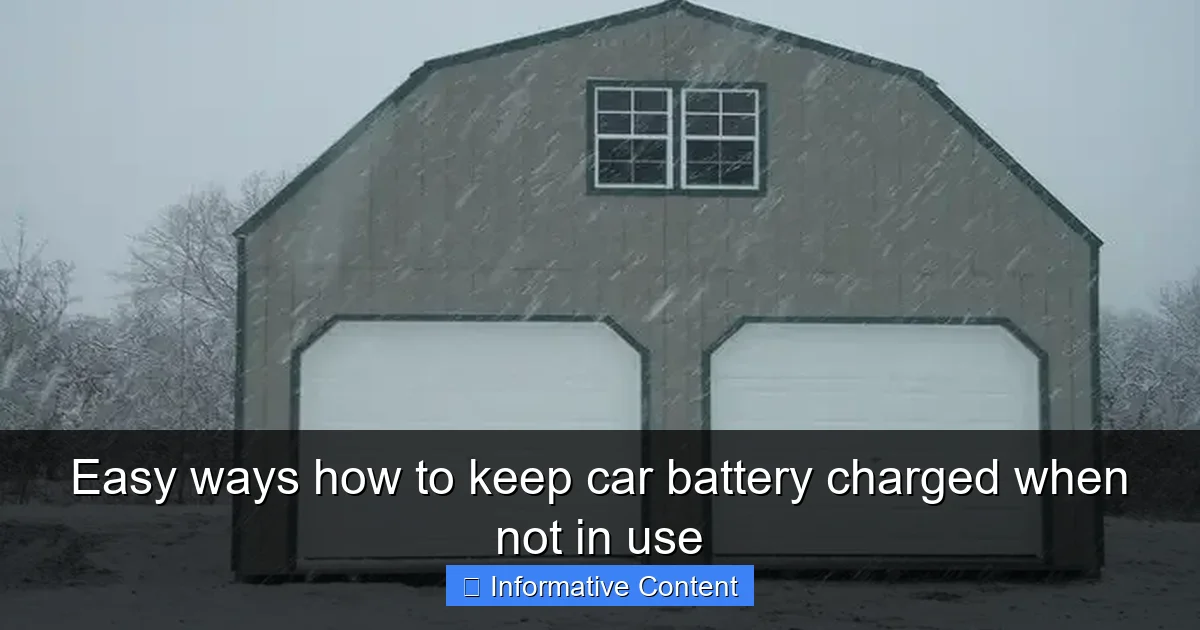 Easy ways how to keep car battery charged when not in use