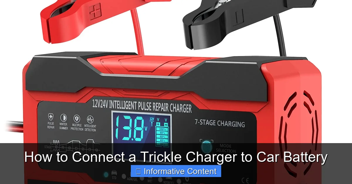 How to Connect a Trickle Charger to Car Battery
