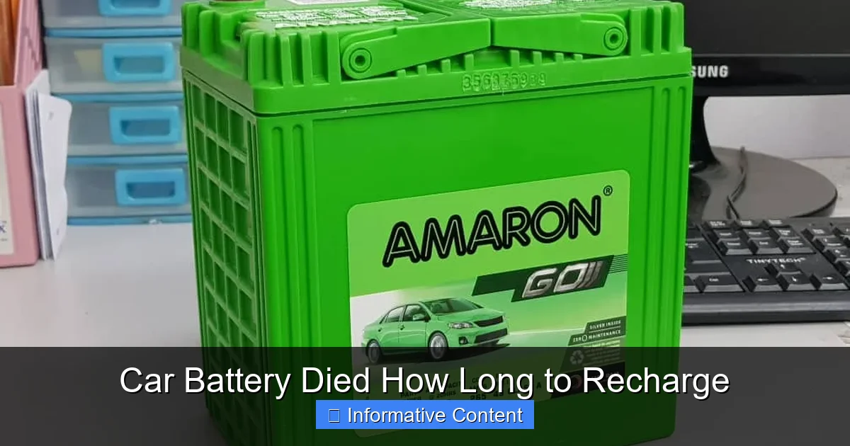Car Battery Died How Long to Recharge