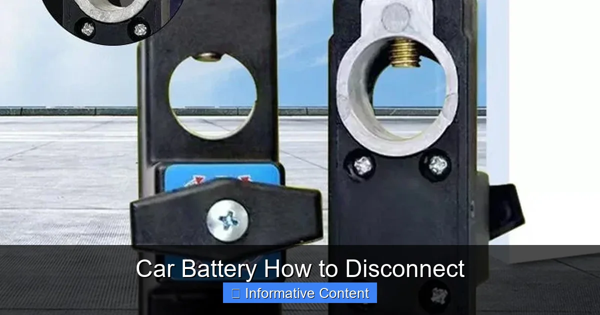 Car Battery How to Disconnect
