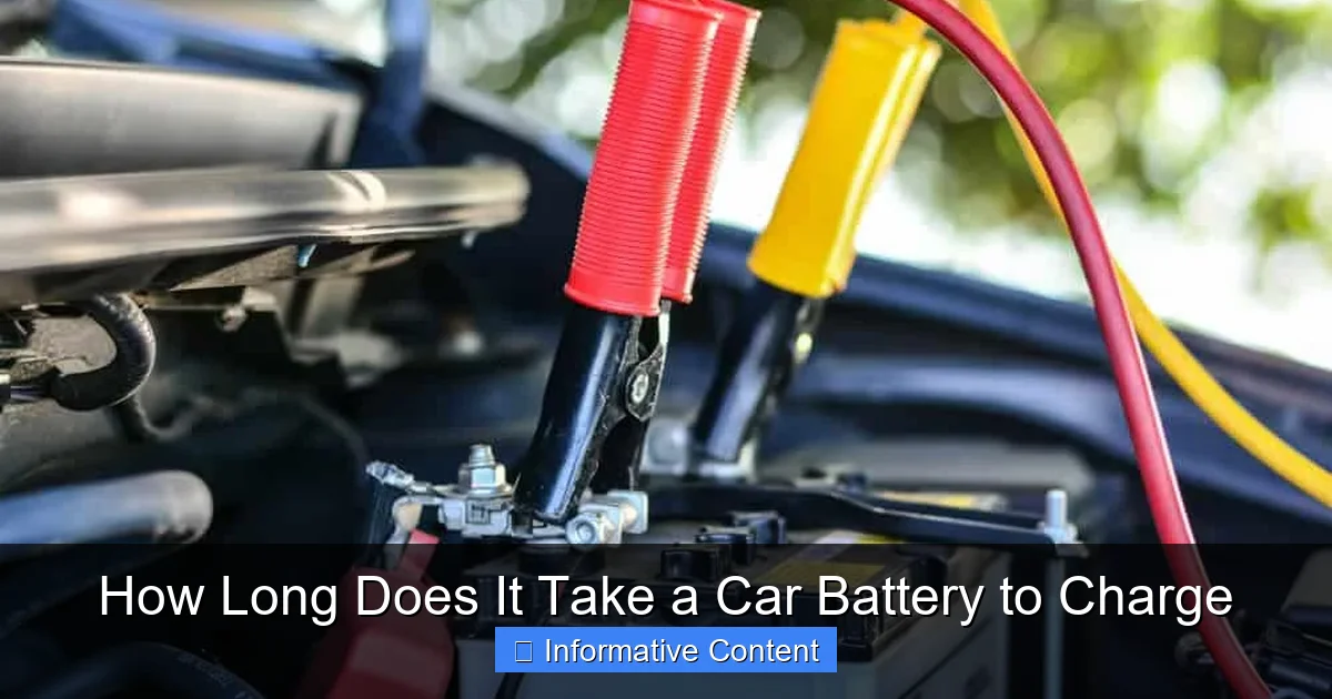 How Long Does It Take a Car Battery to Charge