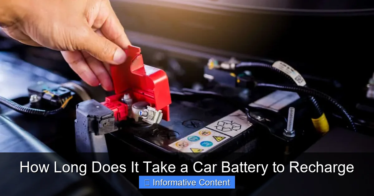 How Long Does It Take a Car Battery to Recharge