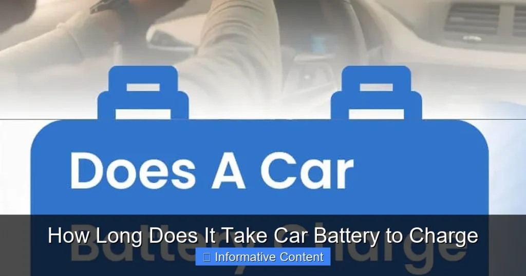 How Long Does It Take Car Battery to Charge