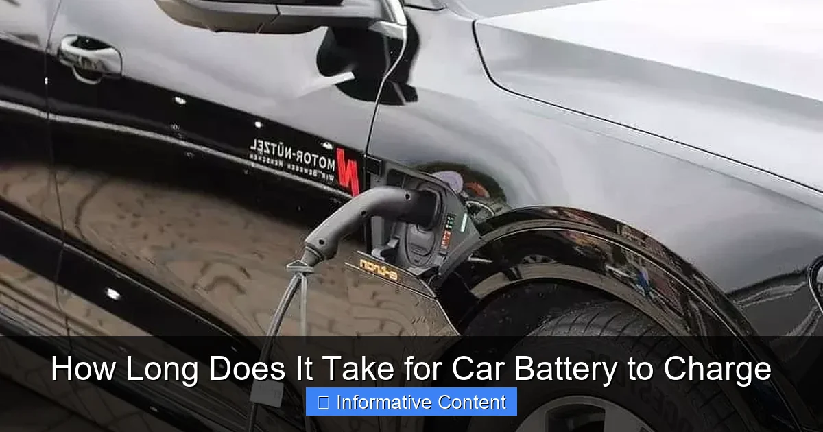 How Long Does It Take for Car Battery to Charge