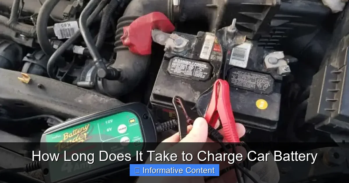 How Long Does It Take to Charge Car Battery