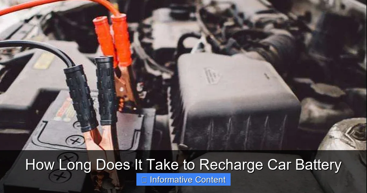 How Long Does It Take to Recharge Car Battery