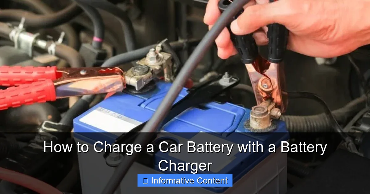 How to Charge a Car Battery with a Battery Charger