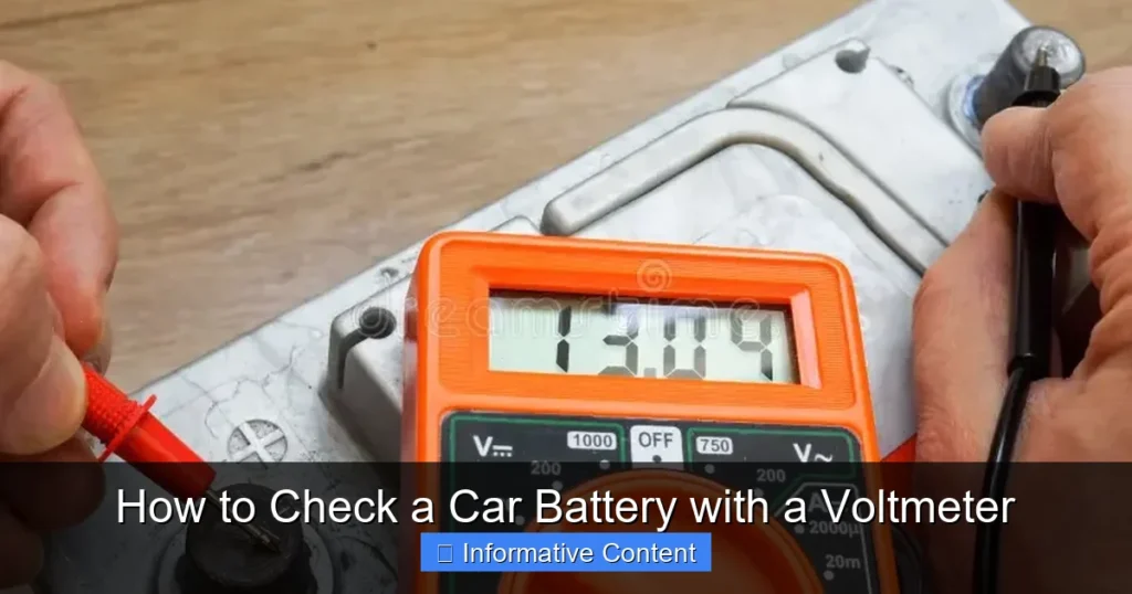 How to Check a Car Battery with a Voltmeter