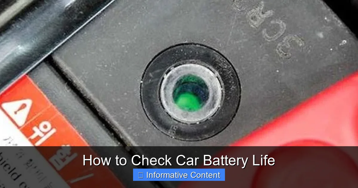 How to Check Car Battery Life