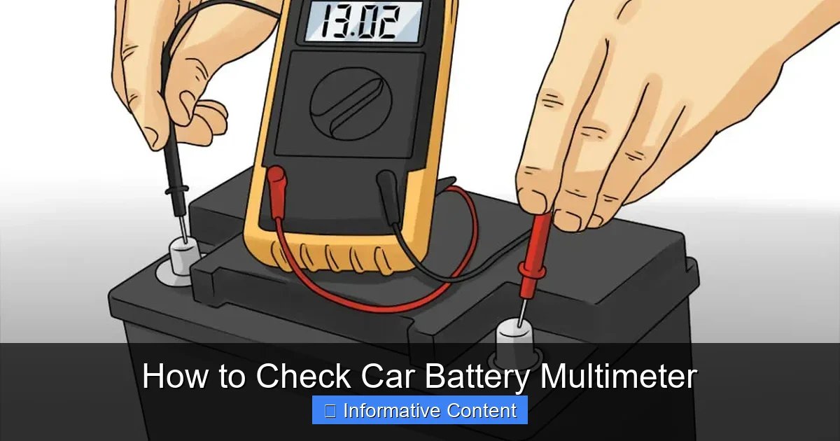 How to Check Car Battery Multimeter