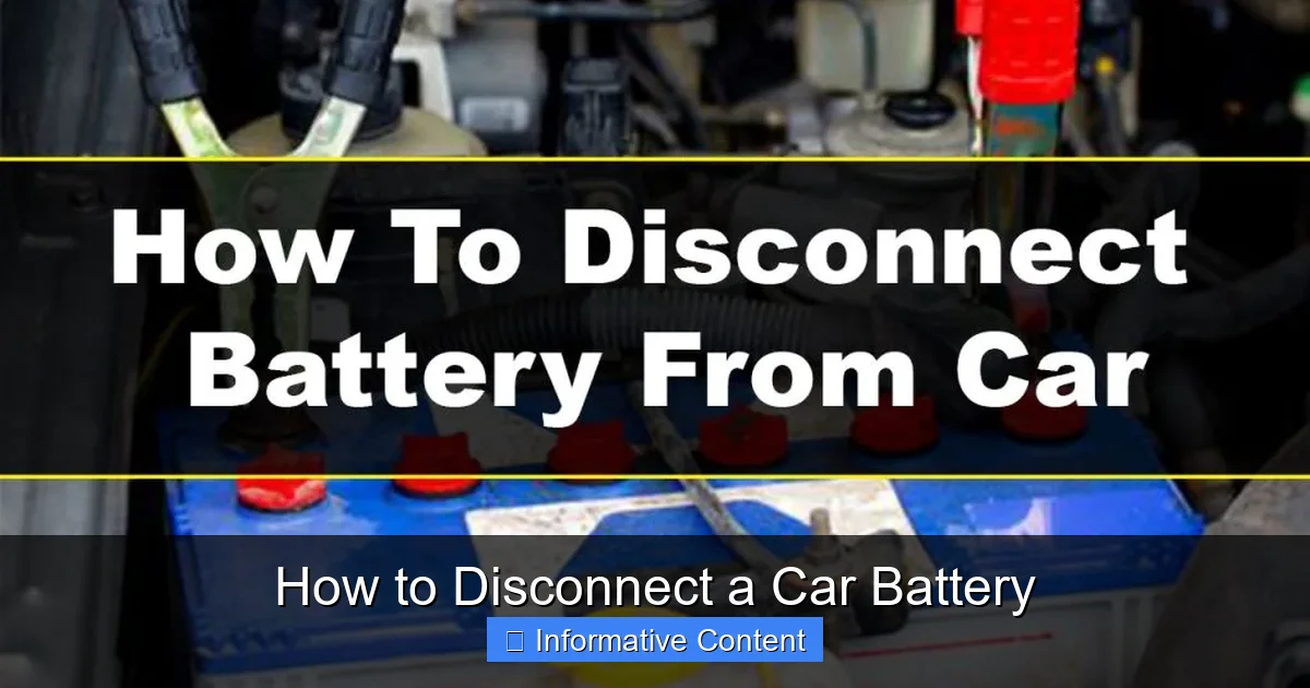 How to Disconnect a Car Battery