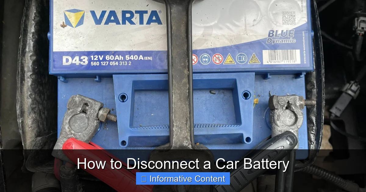 How to Disconnect a Car Battery