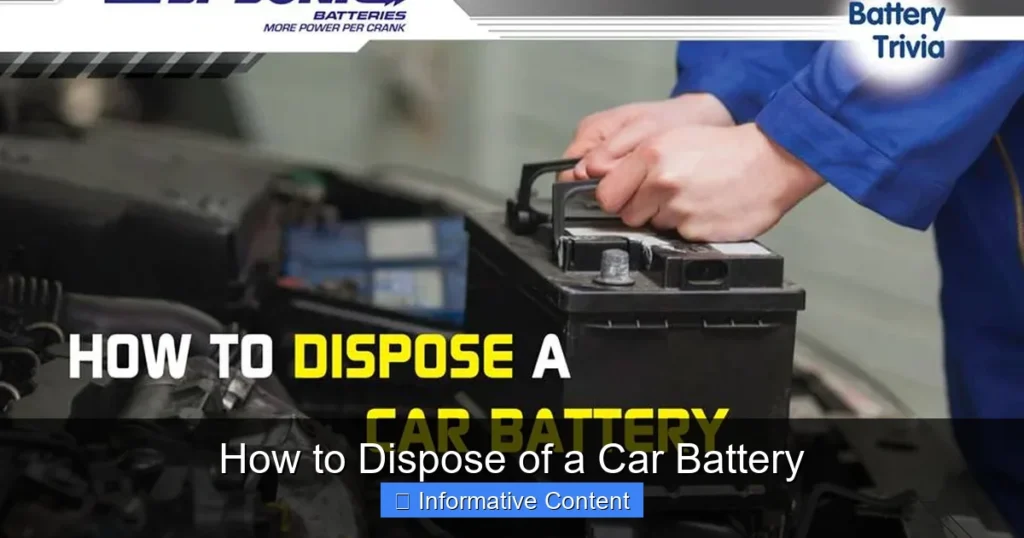 How to Dispose of a Car Battery