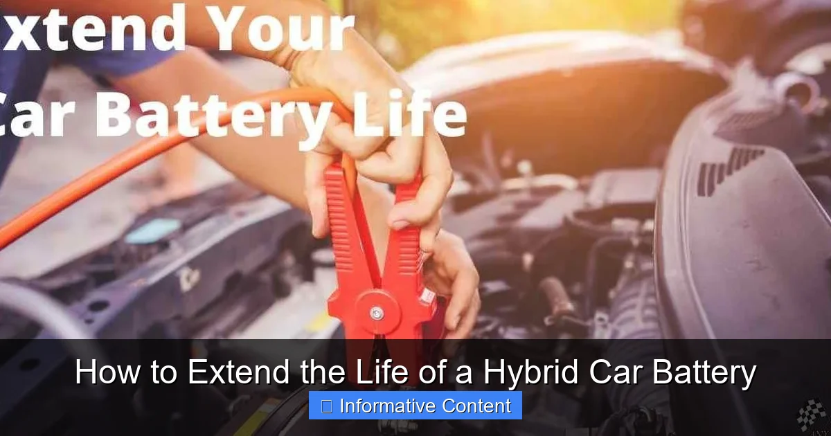 How to Extend the Life of a Hybrid Car Battery