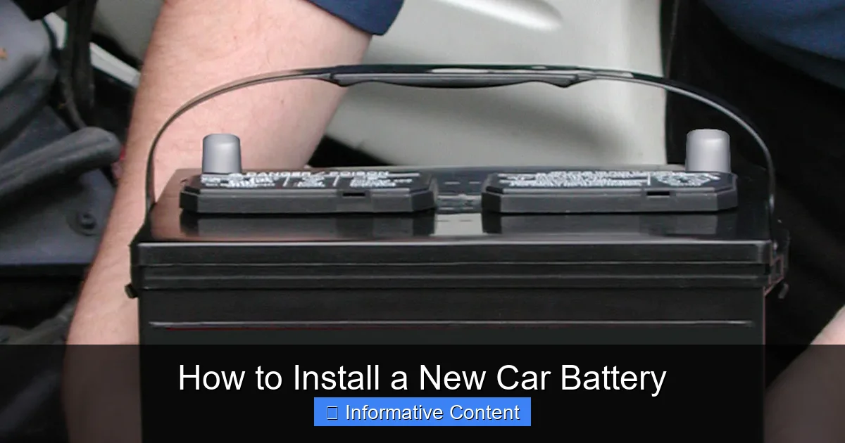 How to Install a New Car Battery