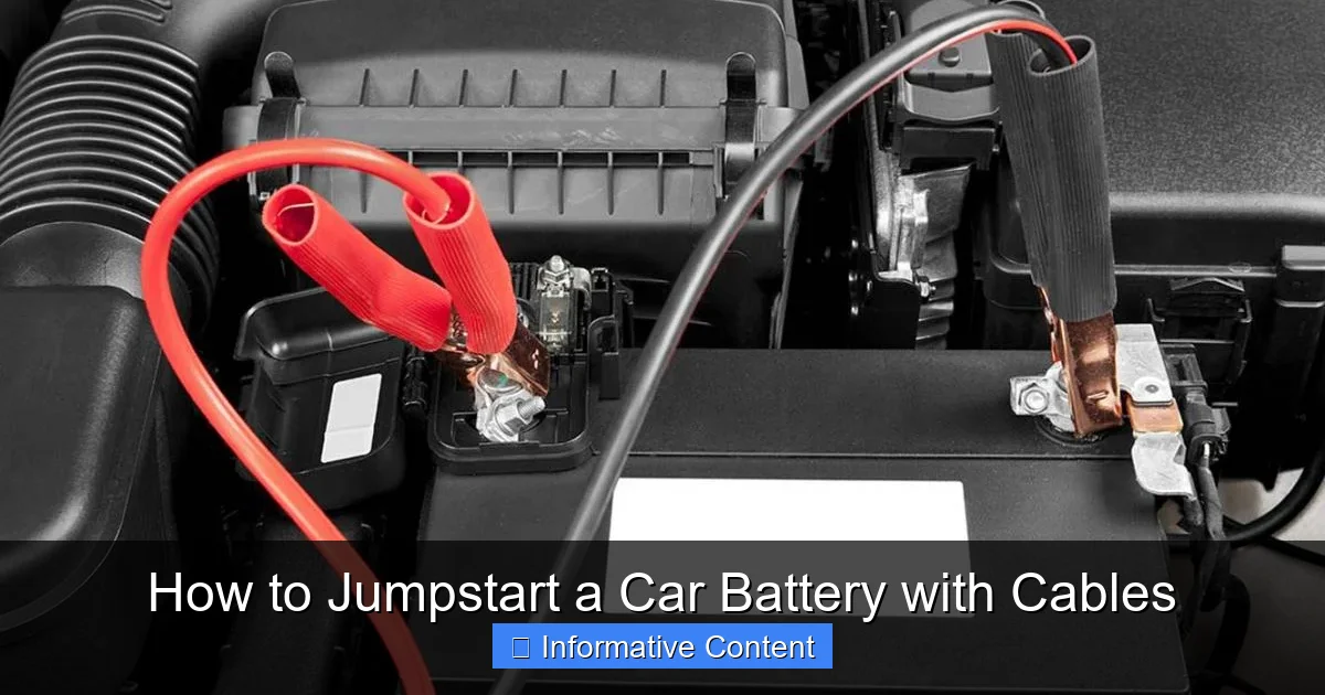 How to Jumpstart a Car Battery with Cables