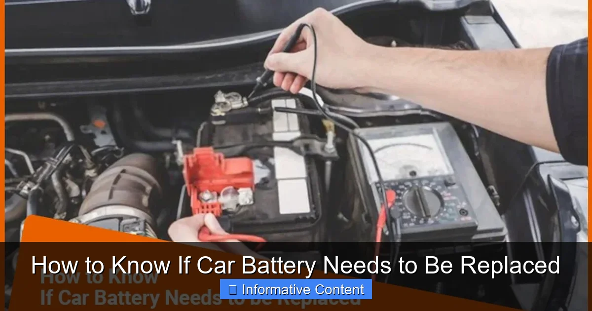 How to Know If Car Battery Needs to Be Replaced