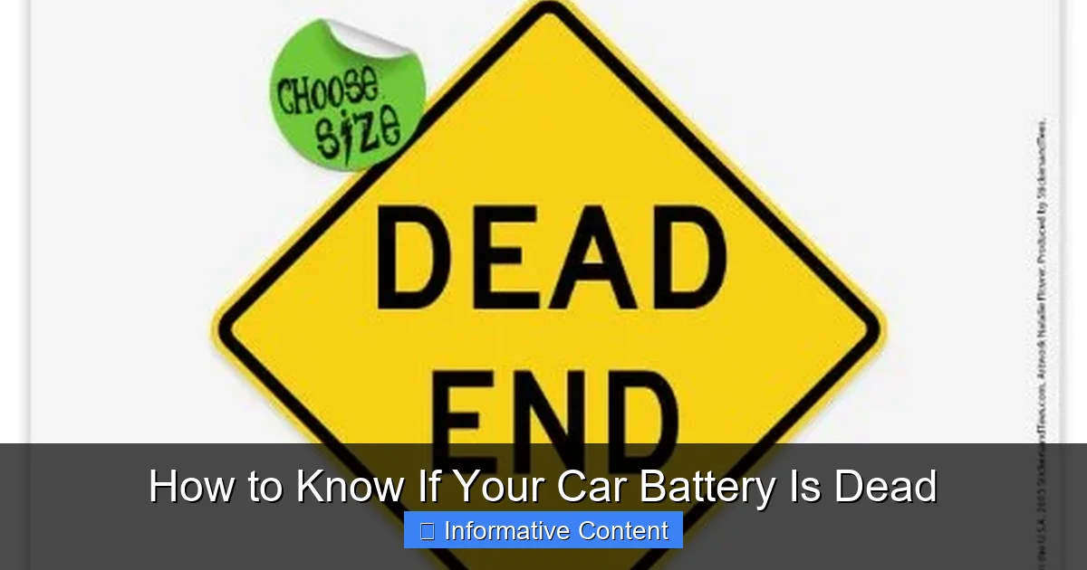 How to Know If Your Car Battery Is Dead