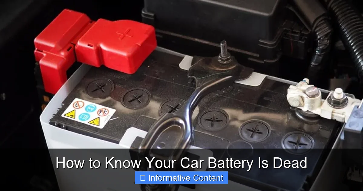 How to Know Your Car Battery Is Dead