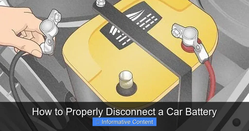 How to Properly Disconnect a Car Battery