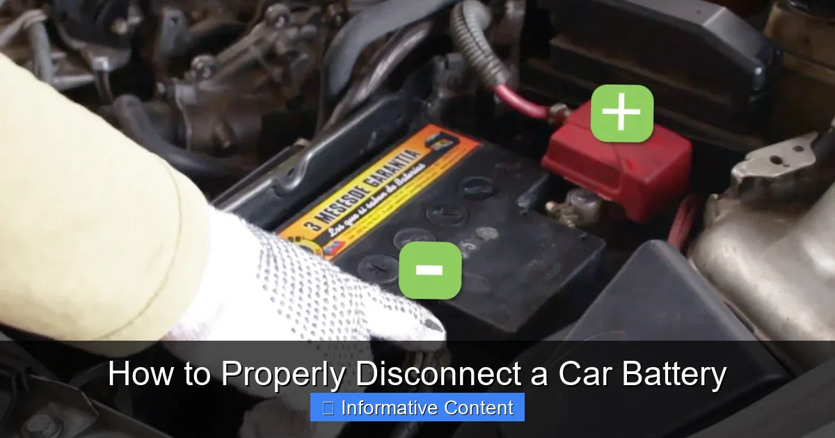 How to Properly Disconnect a Car Battery