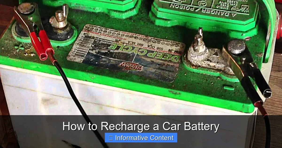 How to Recharge a Car Battery