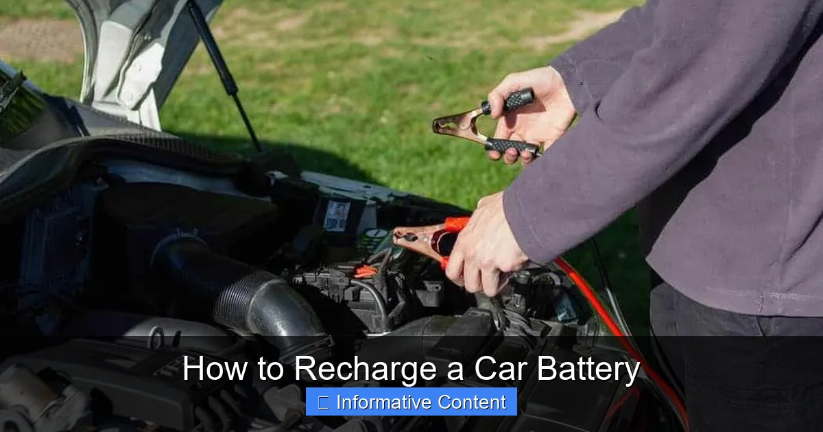 How to Recharge a Car Battery
