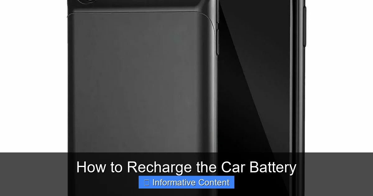 How to Recharge the Car Battery